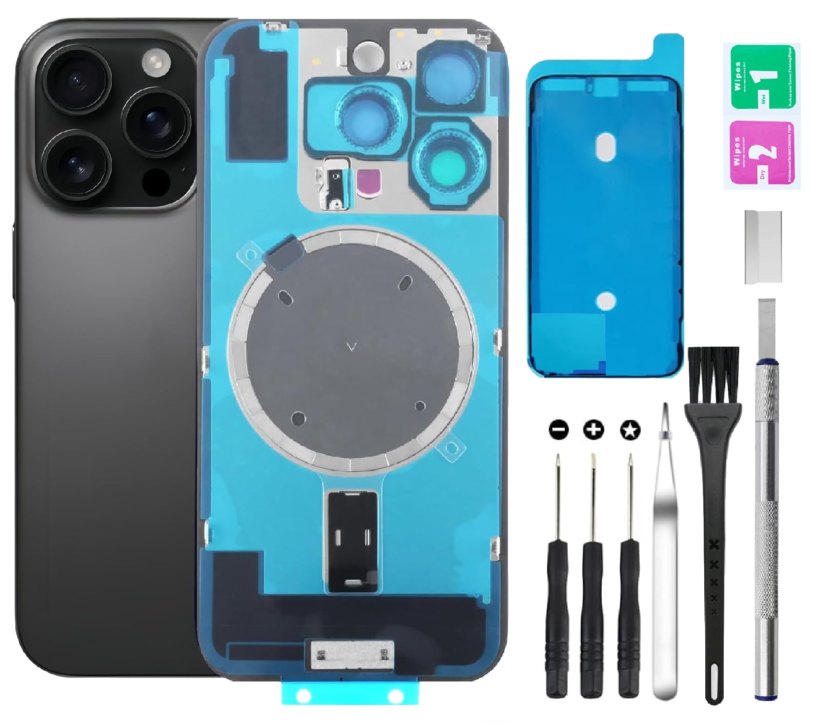 Amazon.com: Rear Back Glass Replacement for iPhone 16 Pro Back
